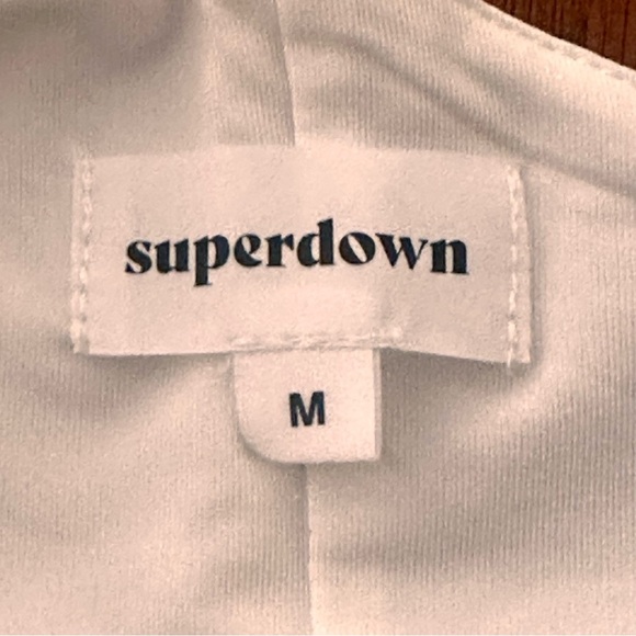 Superdown Revolve White One-Shoulder Long Sleeve Dress Cutout Size Medium - Picture 5 of 7